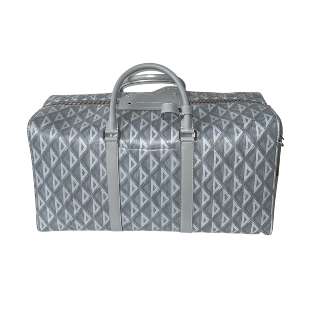 DIOR LINGOT 50 DUFFLE BAG Gray CD Diamond Canvas